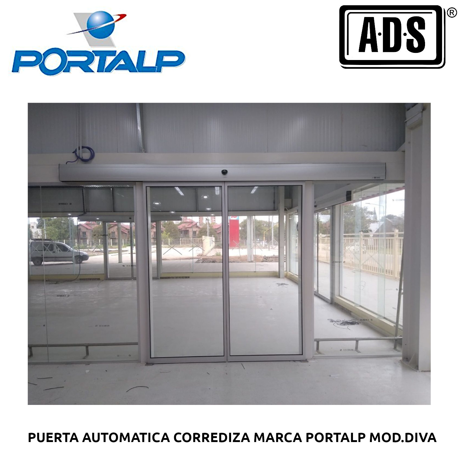 PUERTA AUTOMATICA CORREDIZA MARCA PORTALP MOD.DIVA